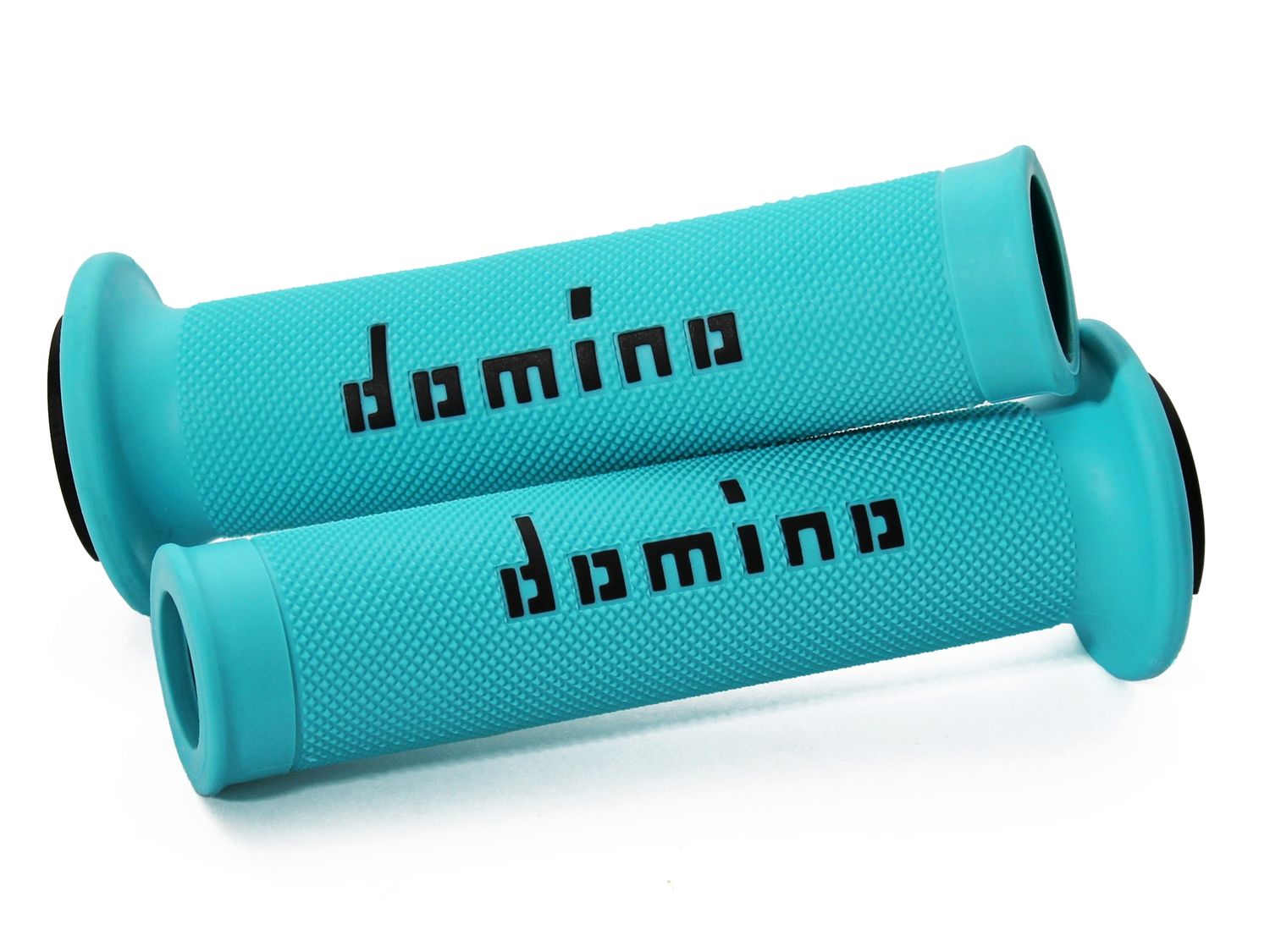 STŪRES ROKTURI DOMINO IELAS MOTOCIKLIEM A010 CYAN/BLACK