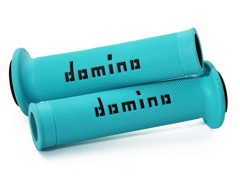 STŪRES ROKTURI DOMINO IELAS MOTOCIKLIEM A010 CYAN/BLACK