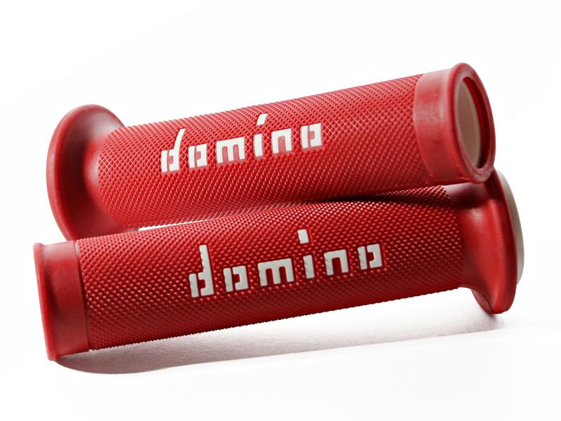 STŪRES ROKTURI DOMINO IELAS MOTOCIKLIEM A010 RED/WHITE