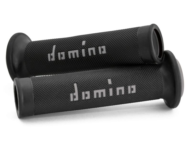 STŪRES ROKTURI DOMINO IELAS MOTOCIKLIEM A010 BLACK/GREY