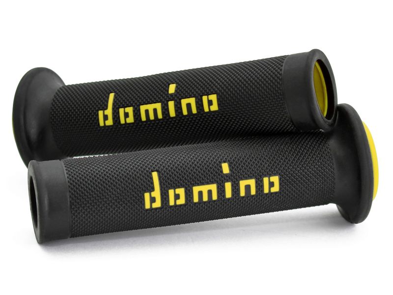 STŪRES ROKTURI DOMINO IELAS MOTOCIKLIEM A010 BLACK/YELLOW