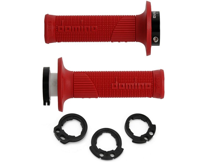 STŪRES ROKTURI DOMINO D-LOCK 4T 2 CABLES RED