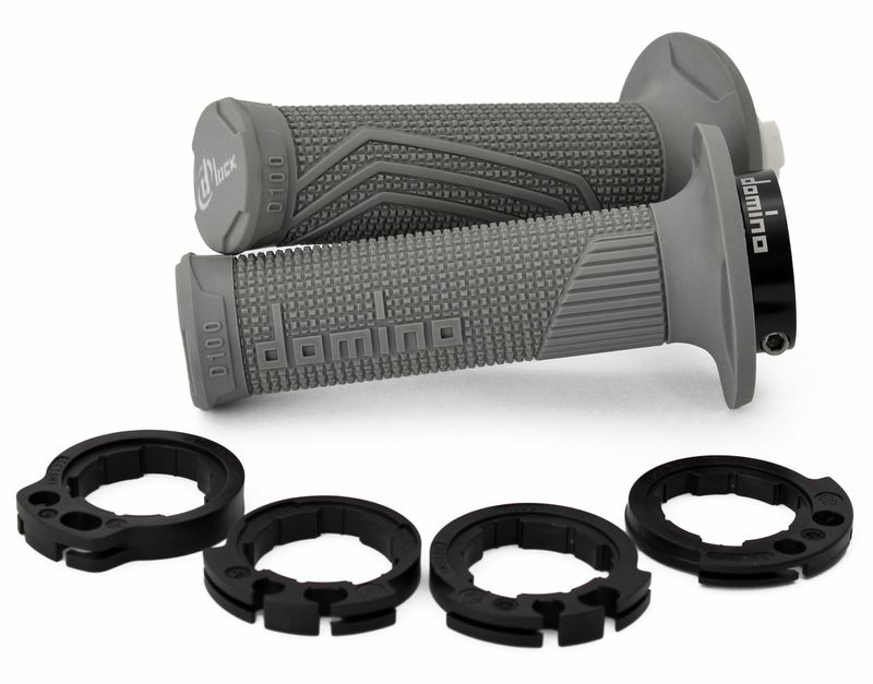 STŪRES ROKTURI DOMINO D-LOCK 4T 2 CABLES GREY