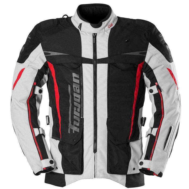 Furygan Vīriešu Jaka MONTROC KEVLAR® PRIMALOFT® 3IN1+ Black-Pearl-Red