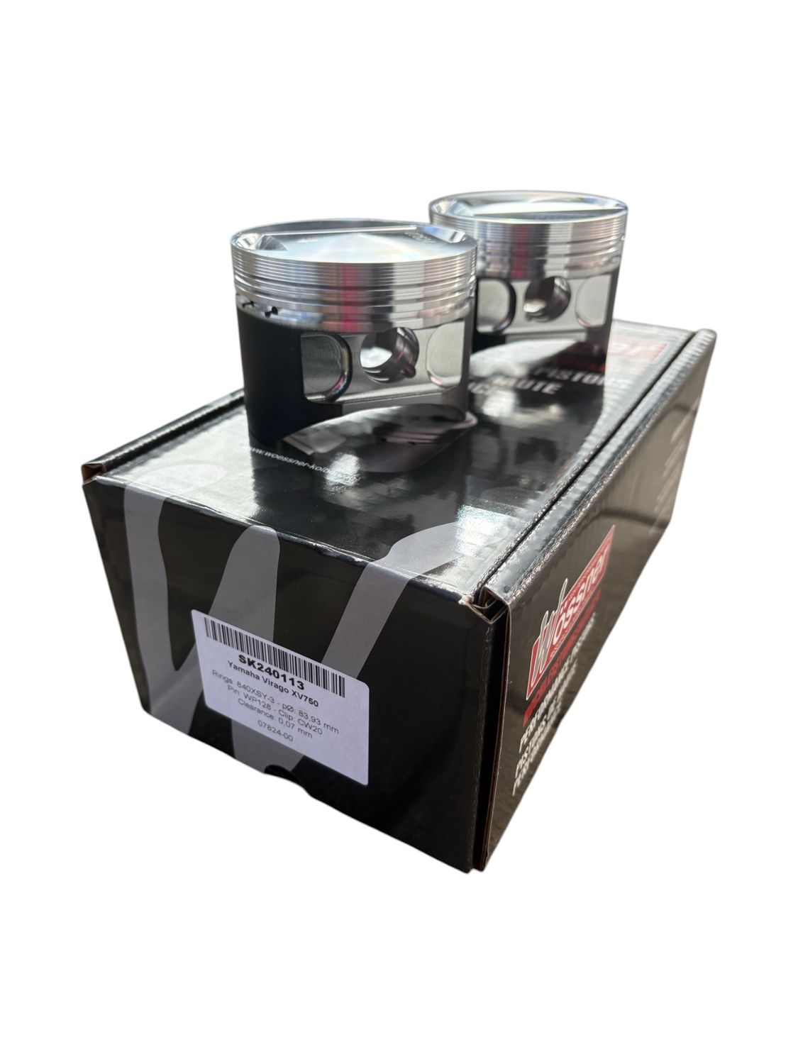 VIRZUĻU KOMPLEKTS WOSSNER YAMAHA XV750 VIRAGO &#39;92-97 (84mm OVERSIZE BORE) ø83.93mm