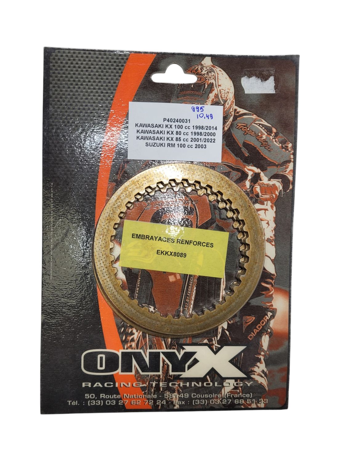 SAJŪGA STARPDISKI ONYX KAWASAKI KX80 KX85