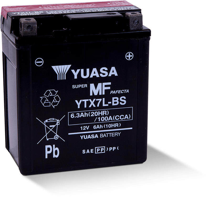 AKUMULATORS YUASA YTX7L-BS 12V 6Ah MAINTENANCE FREE
