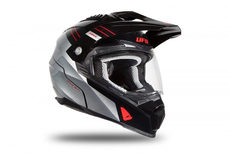 UFO Enduro Ķivere ARIES Black / Grey Glossy