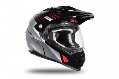 UFO Enduro Ķivere ARIES Black / Grey Glossy