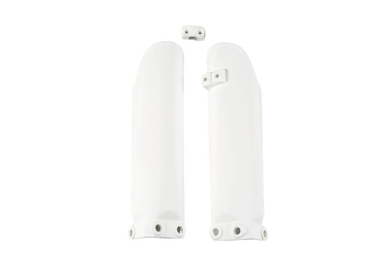 UFO PRIEKŠĒJĀ AMORTIZATORA AIZSARGI KTM SX65 '02-> BALTI