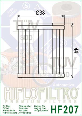 EĻĻAS FILTRS HF207 KAWASAKI KXF 250/450 SUZUKI RMZ 250/450