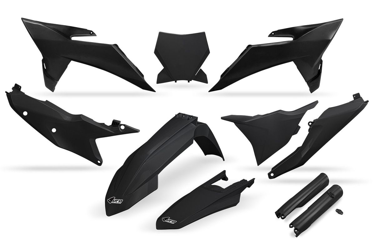PLASTMASU KOMPLEKTS UFO KTM SX/SX-F 125-450 '25-26 MELNS