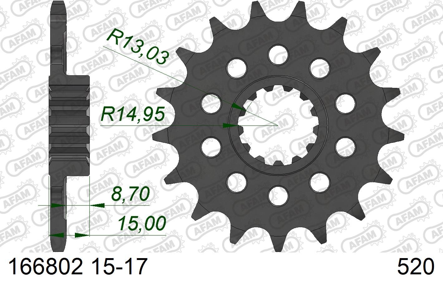 ZOBRATS AFAM 166802-15; BMW S1000RR 19-24; M1000RR  21-25; #520