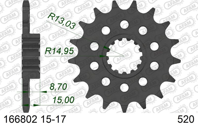 ZOBRATS AFAM 166802-16; BMW S1000RR 19-24; M1000RR  21-25; #520