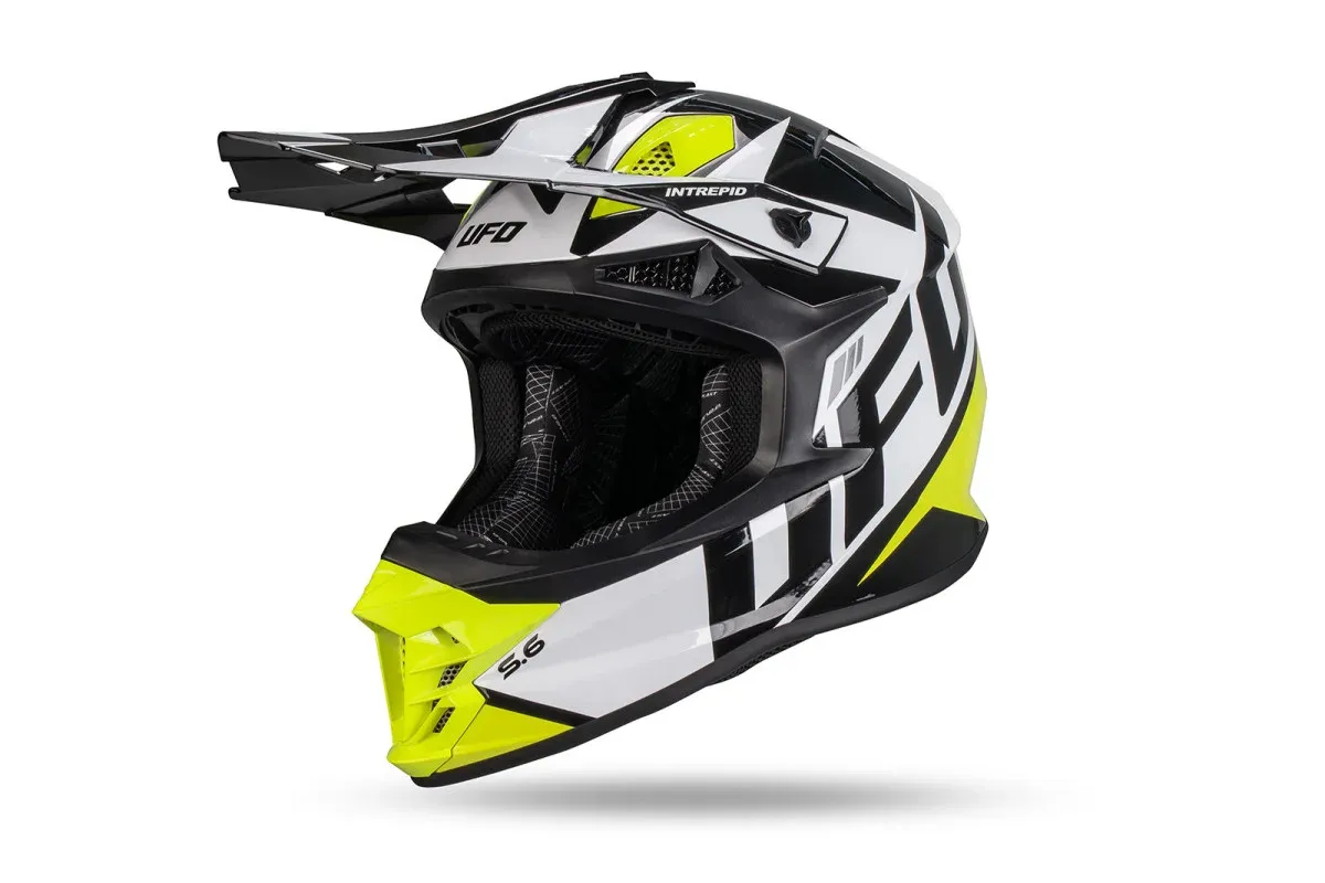 UFO Plast Ķivere Intrepid helmet YELLOW/WHITE/BLACK
