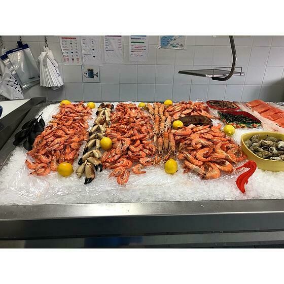 Étal de crevettes