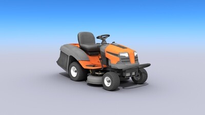 Riding Lawn Mower - Low-poly 3D model