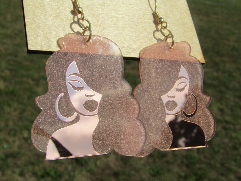 Mirrored Earrings - Cookie