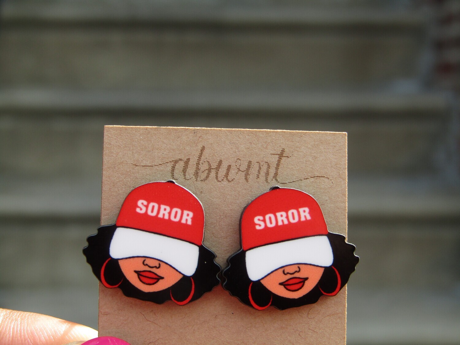 Chunky Studs - Soror (Red &amp; White)