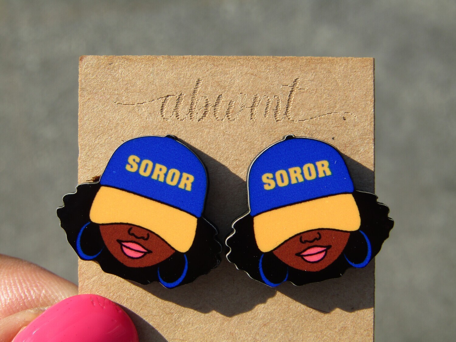 Chunky Studs - Soror (Blue &amp; Gold)