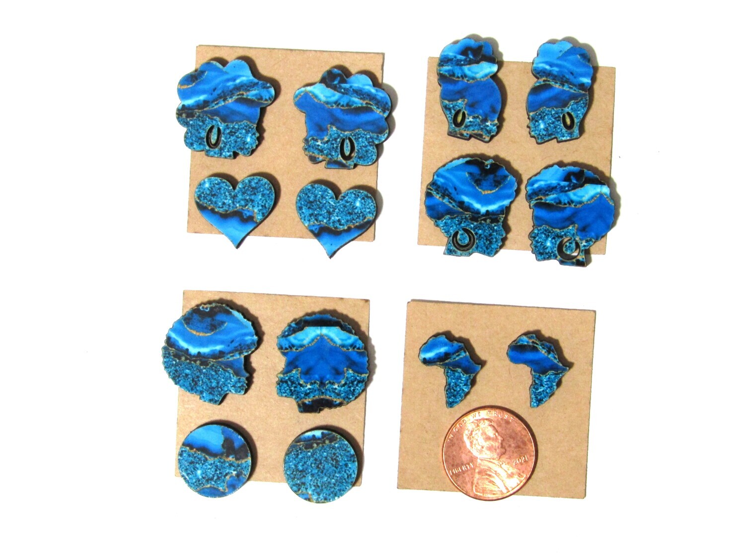 Pretty Post Charms - Blue Agate