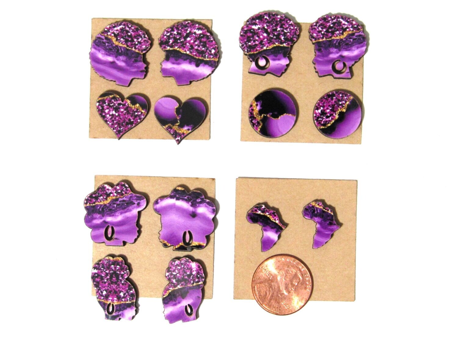 Pretty Post Charms - Purple Agate