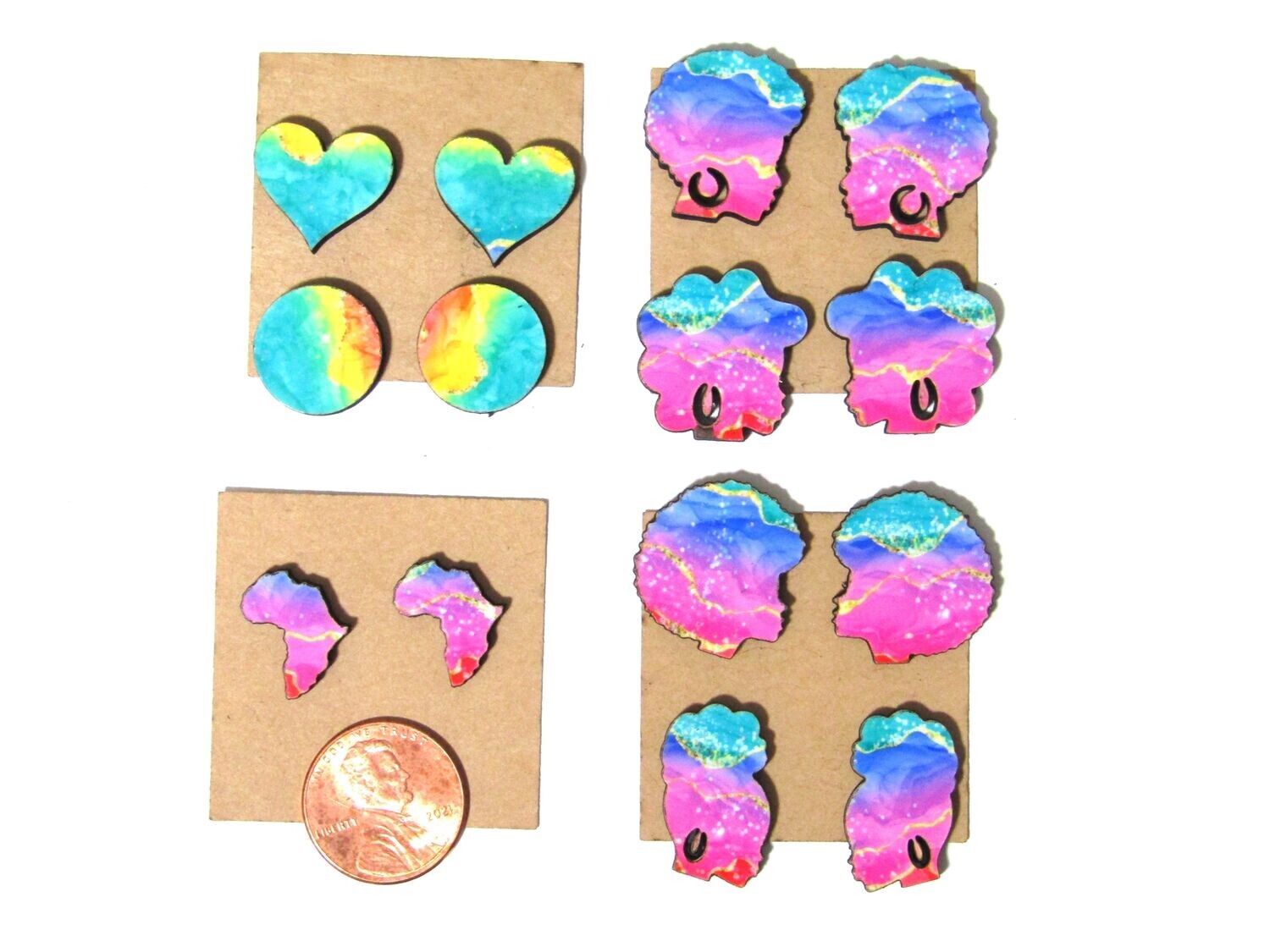 Pretty Post Charms - Rainbow Agate