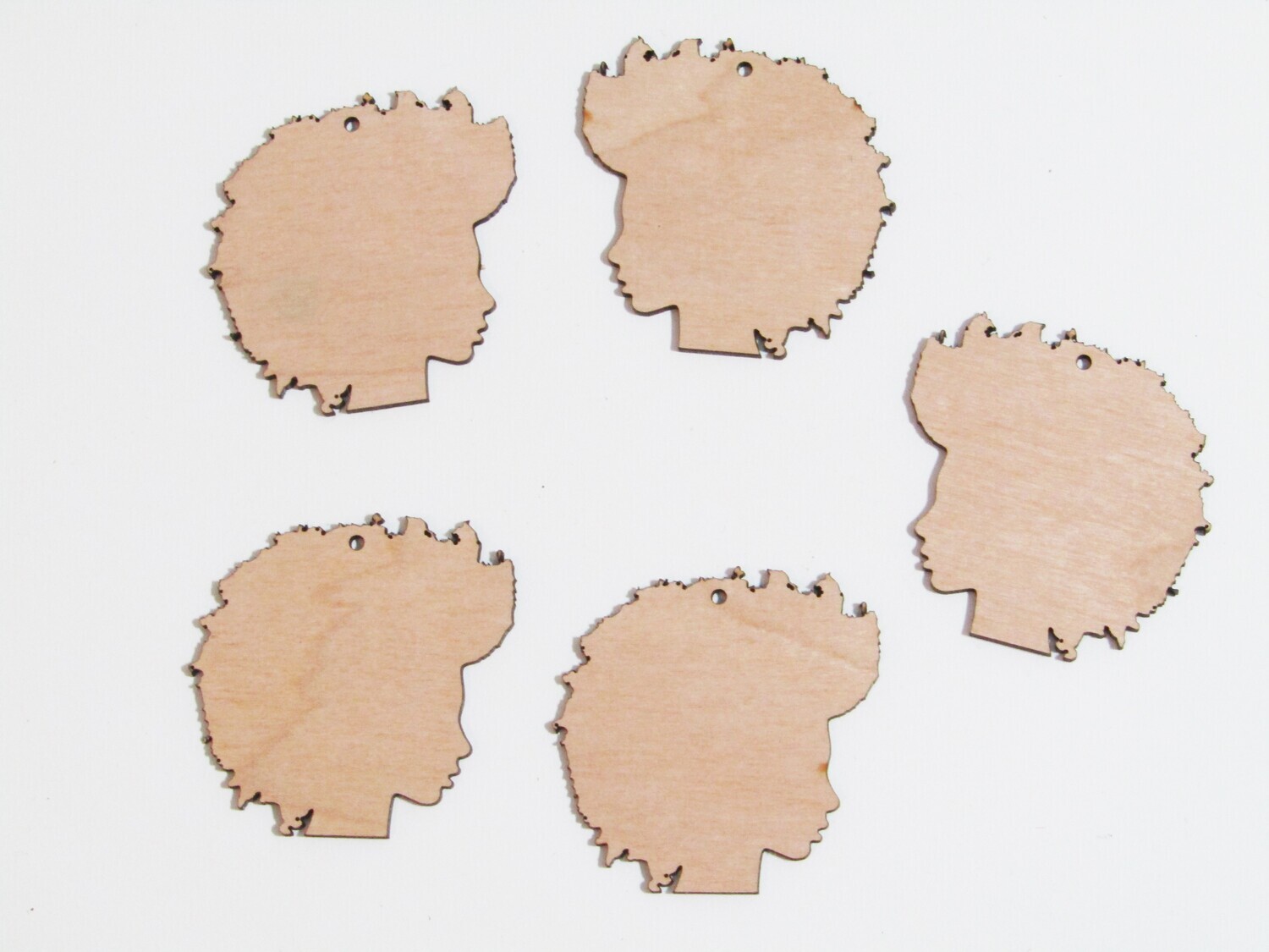 Afro Women Earring Blanks - Jade