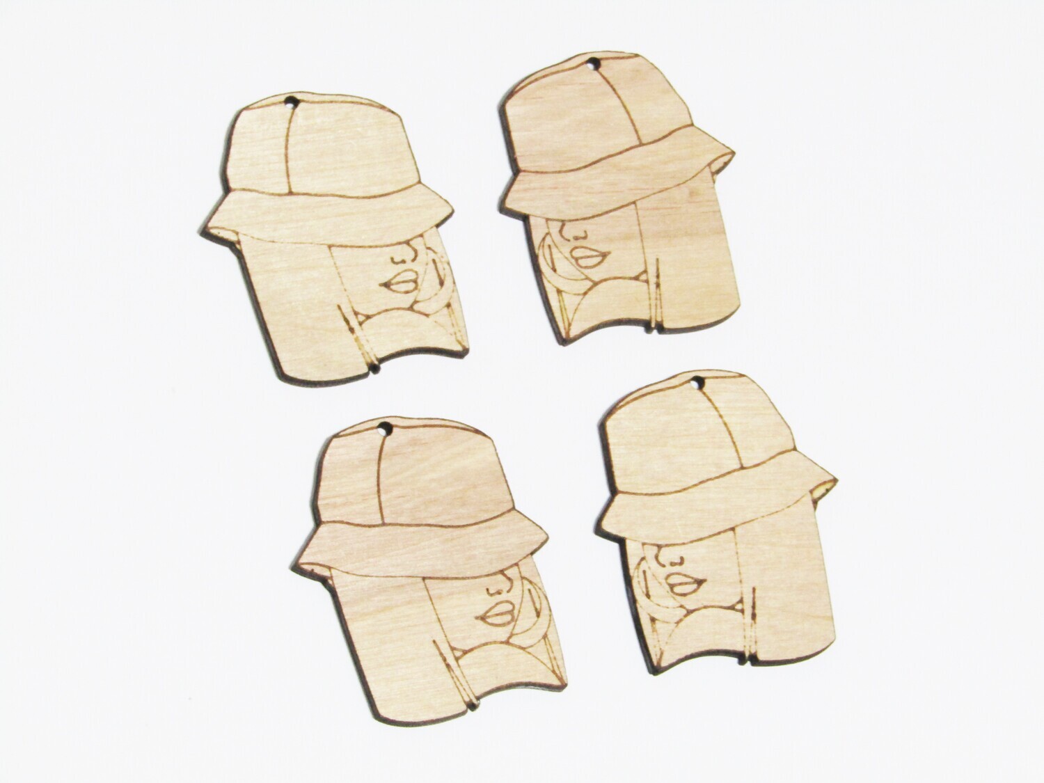 Afro Women Earring Blanks - Bubbles