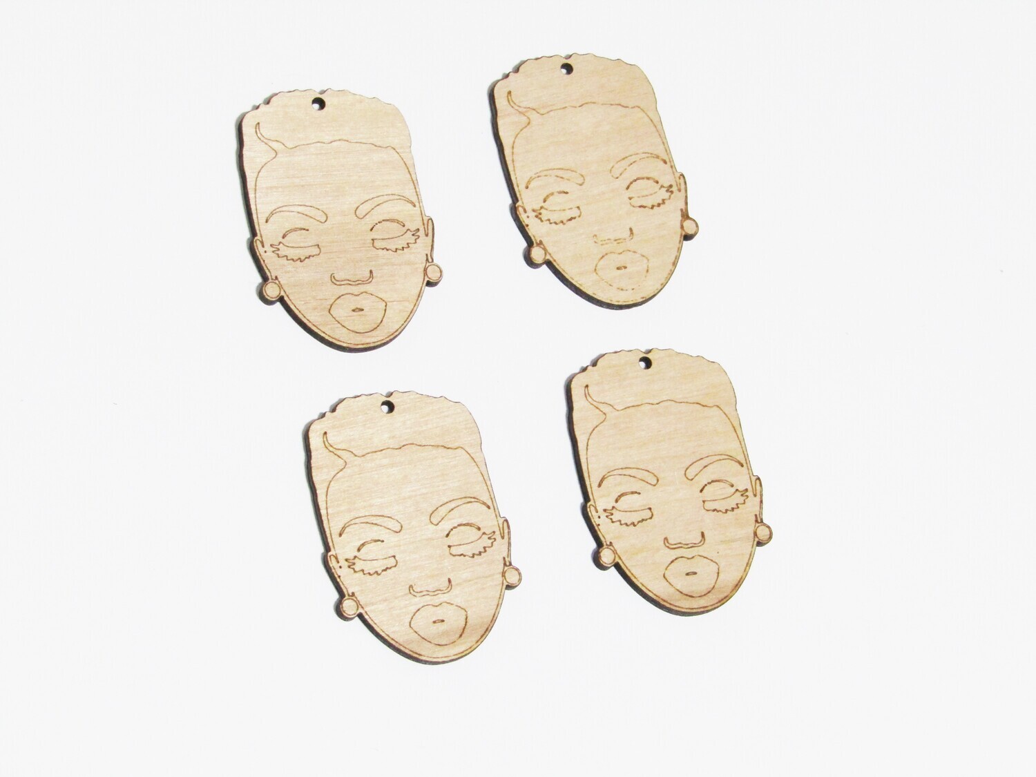 Afro Women Earring Blanks - Angie