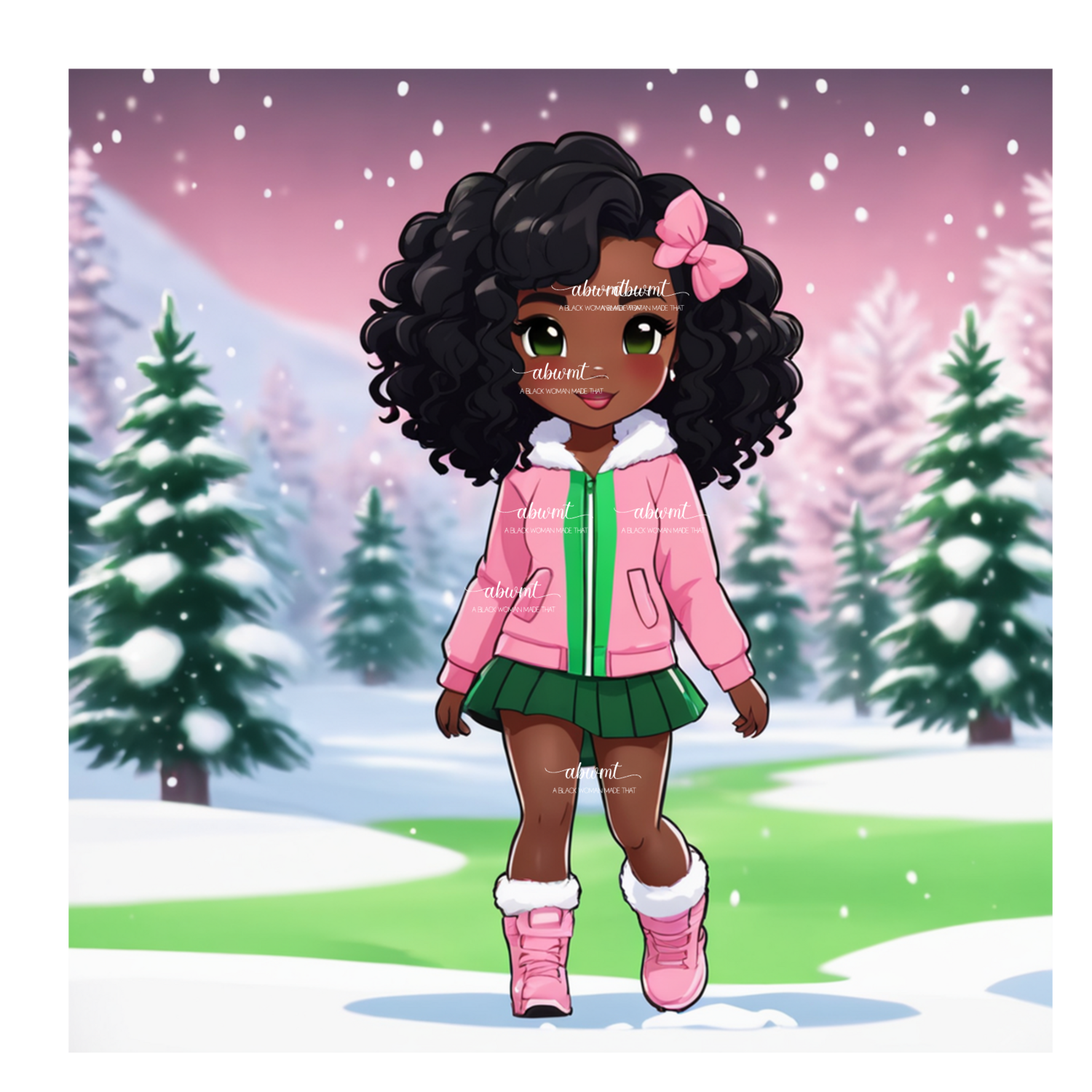 Book Dolls - Pink &amp; Green 3