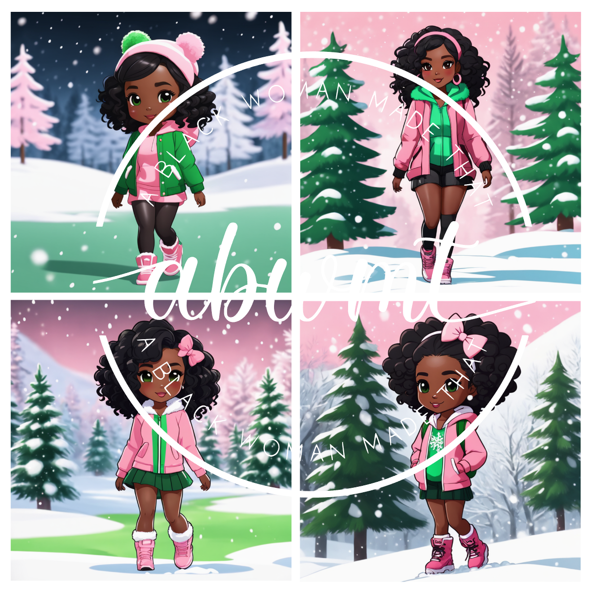 Book Dolls - Pink &amp; Green Bundle 1