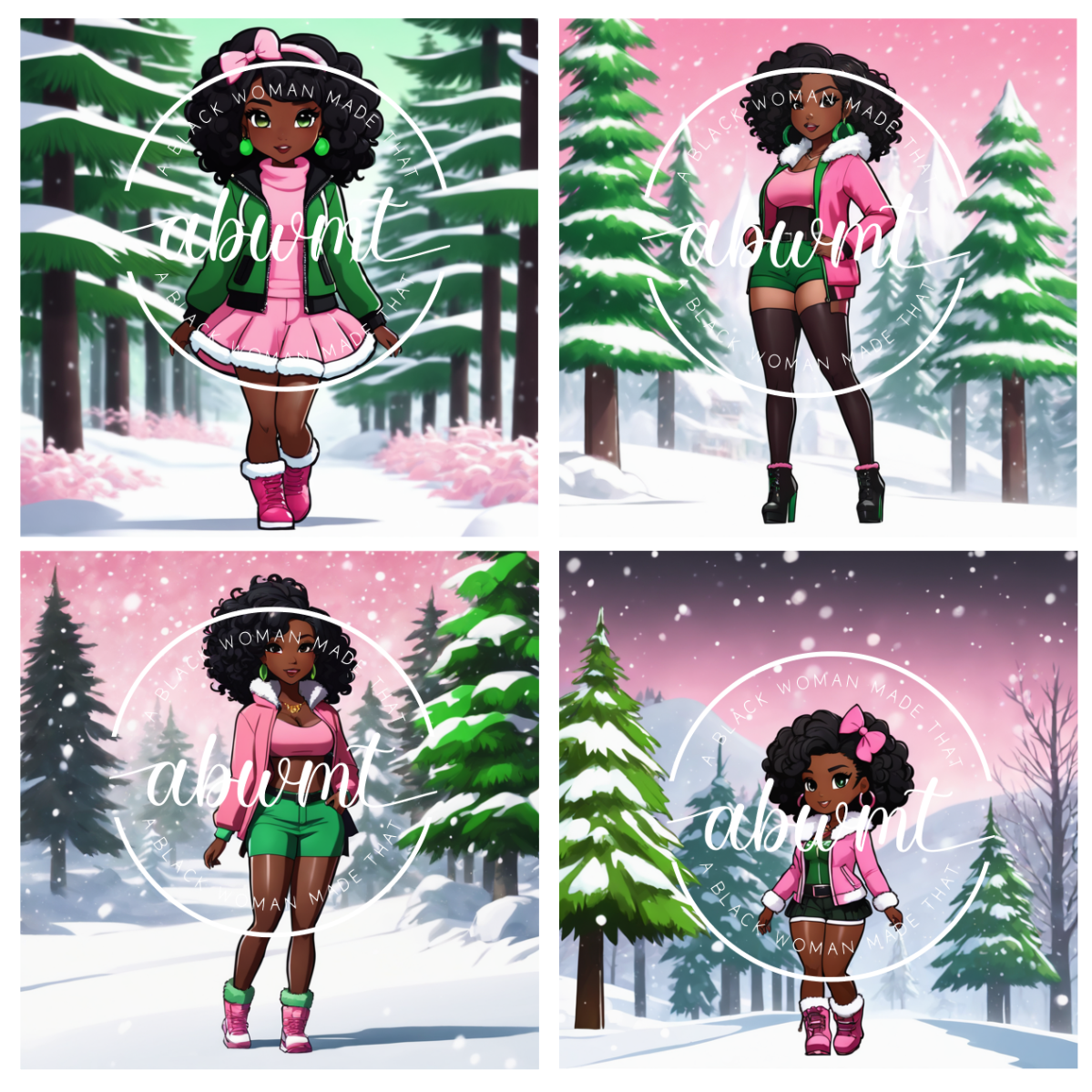 Book Dolls - Pink &amp; Green Bundle 5