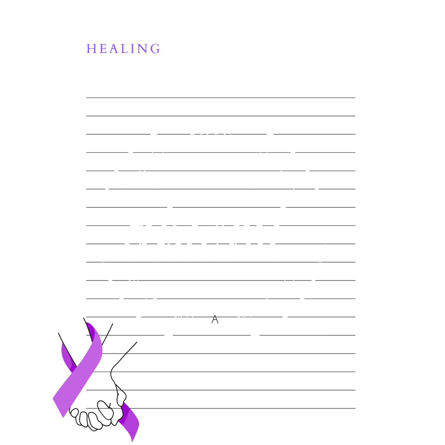 Pre-Written Manuscripts - Journal (Purple Awareness)