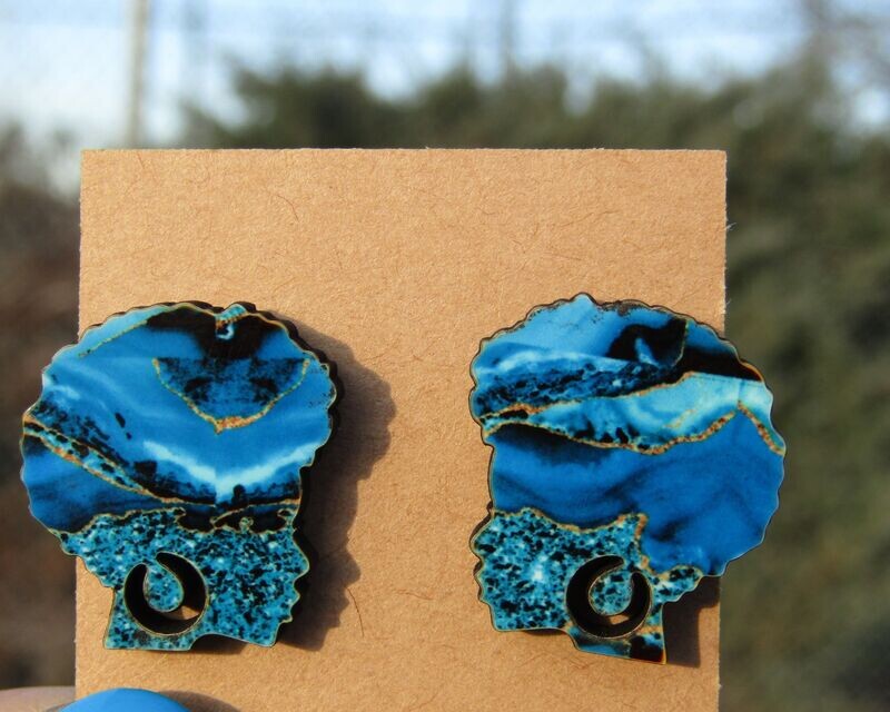 Chunky Studs - Nakita (Turquoise Agate)