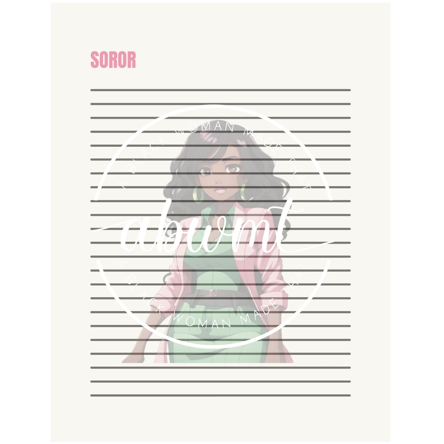 Pre-Written Manuscripts - Journal/Planner (Pink &amp; Green Sisters)