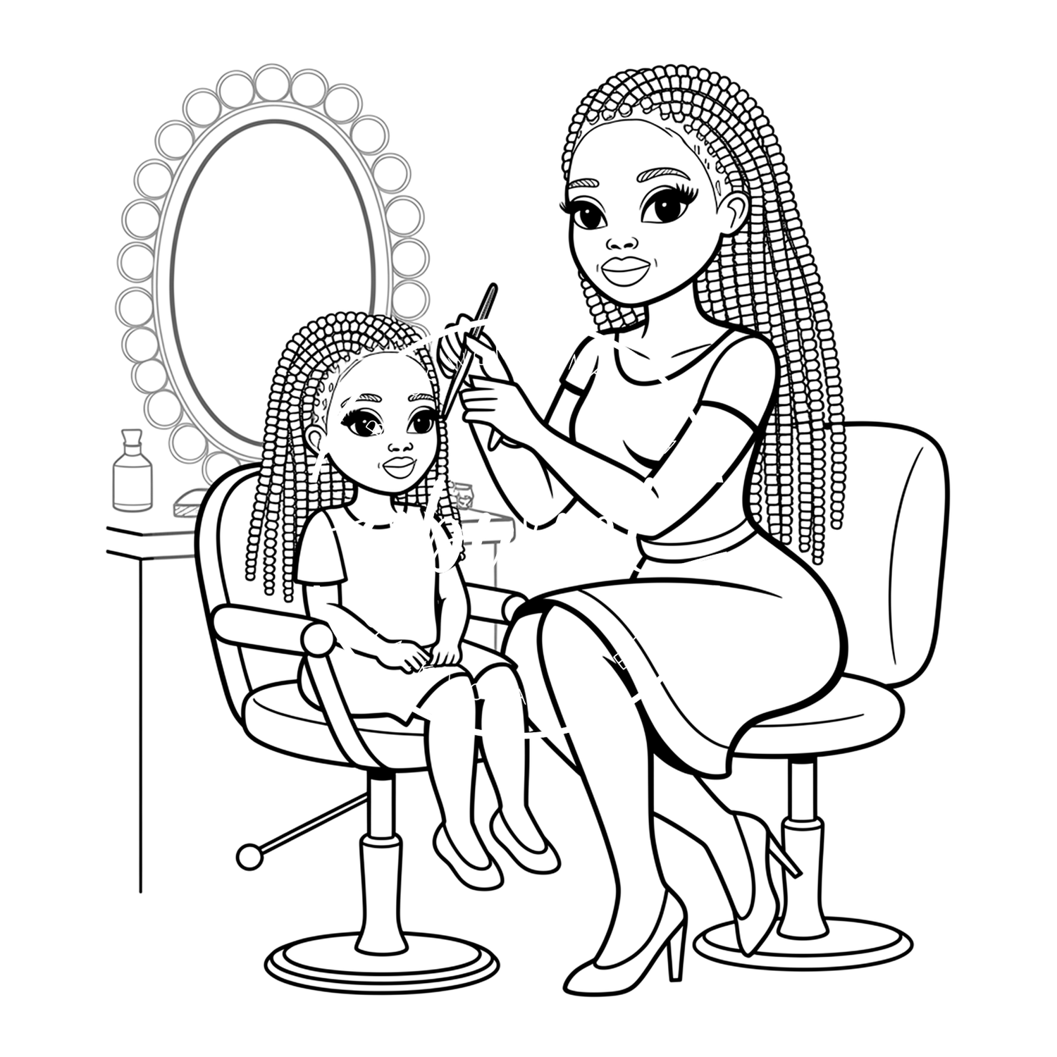 Coloring Pages - Hair Salon