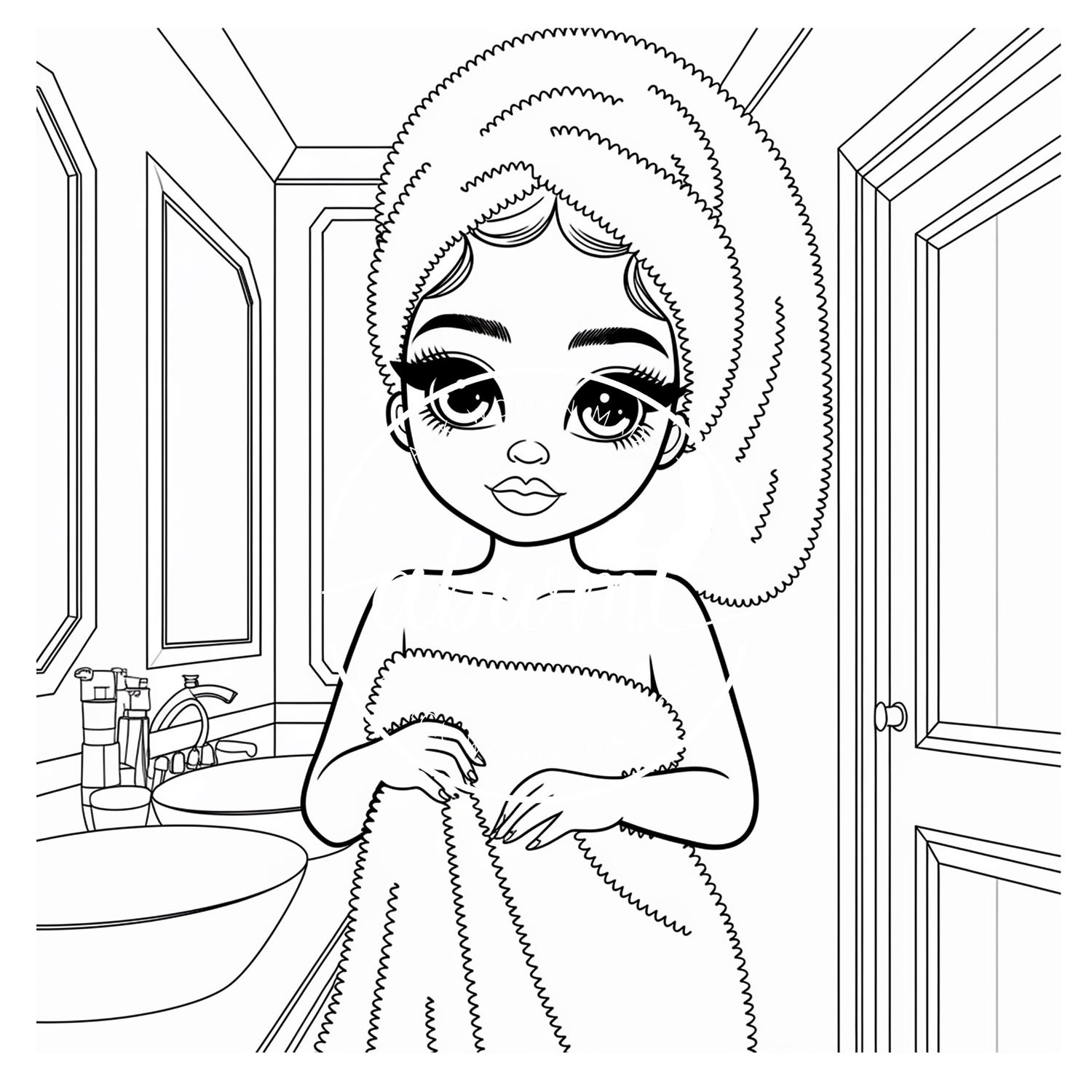 Coloring Pages - Bath Towels