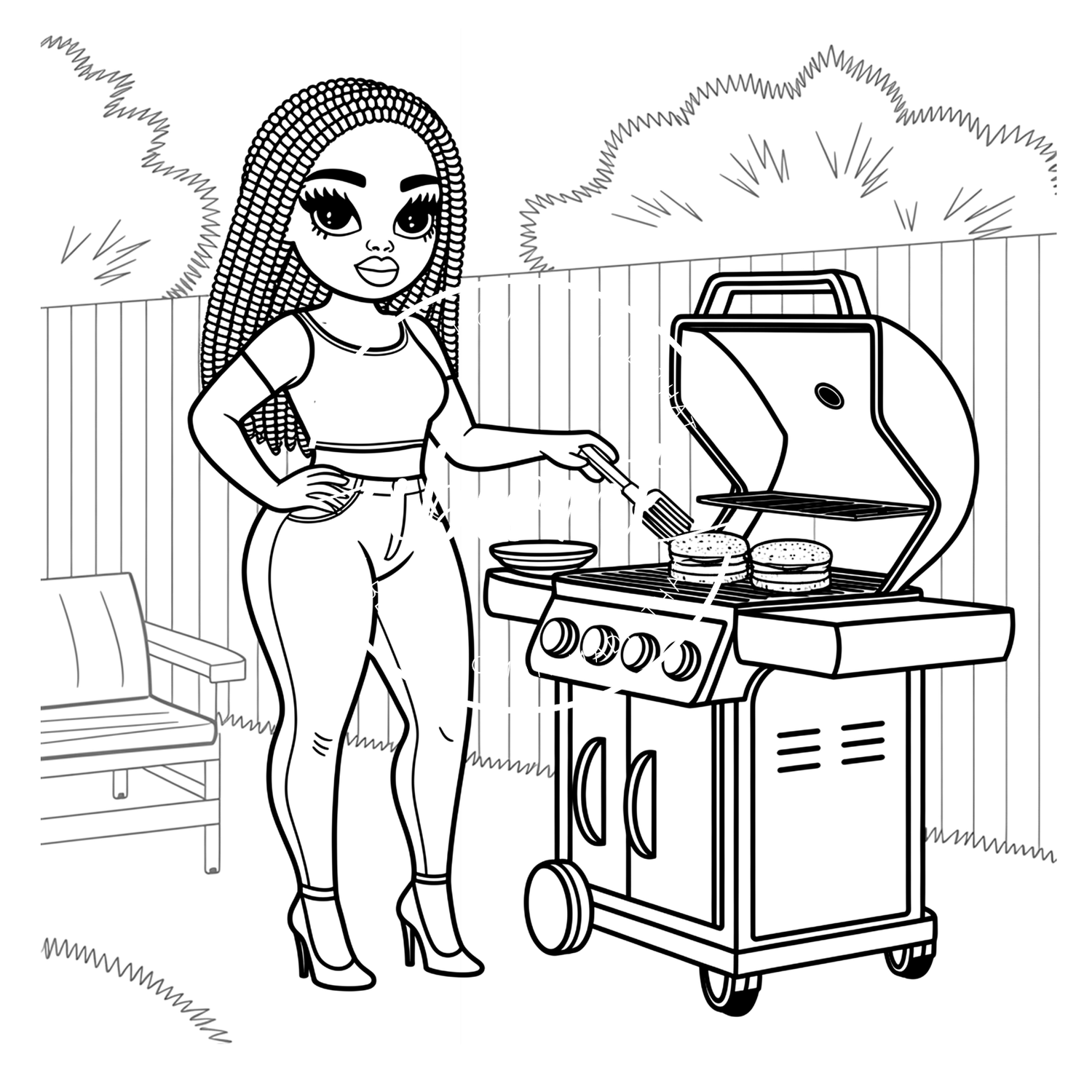 Coloring Pages - Bbq Babes