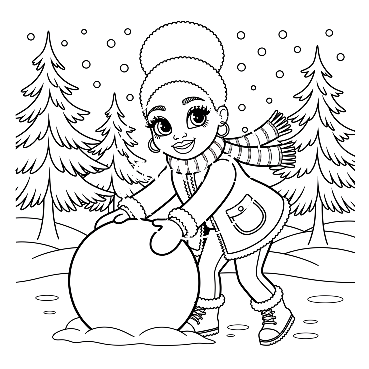Coloring Pages - Winter Women