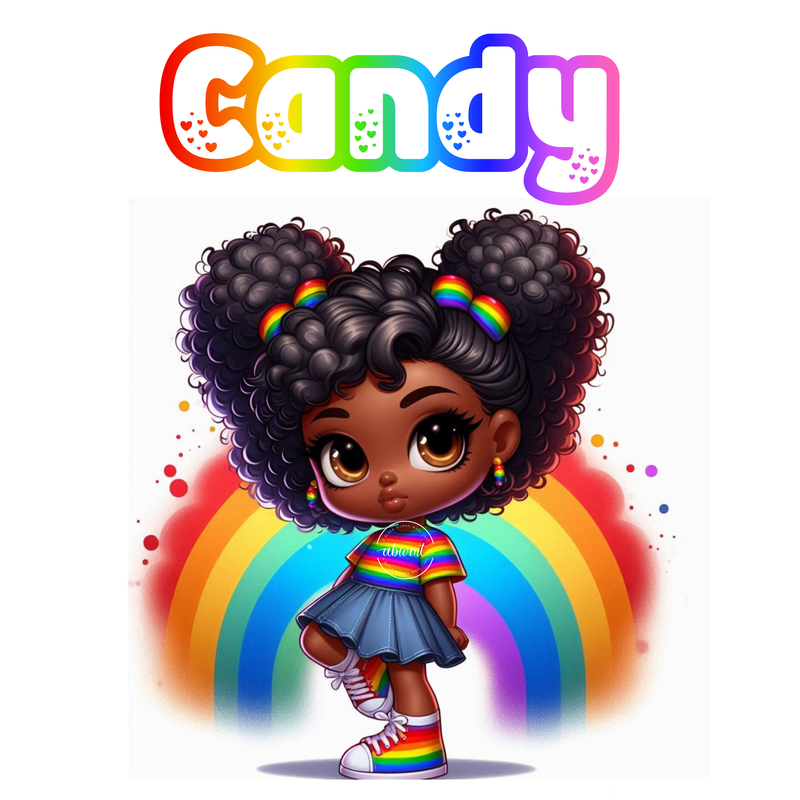 Chibi Name Poster - Candy