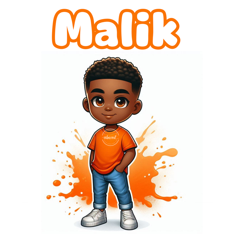 Chibi Name Poster - Malik