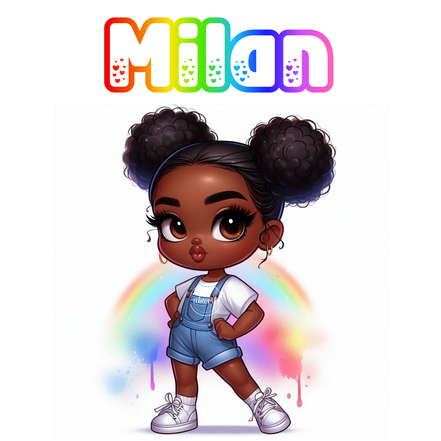 Chibi Name Poster - Milan