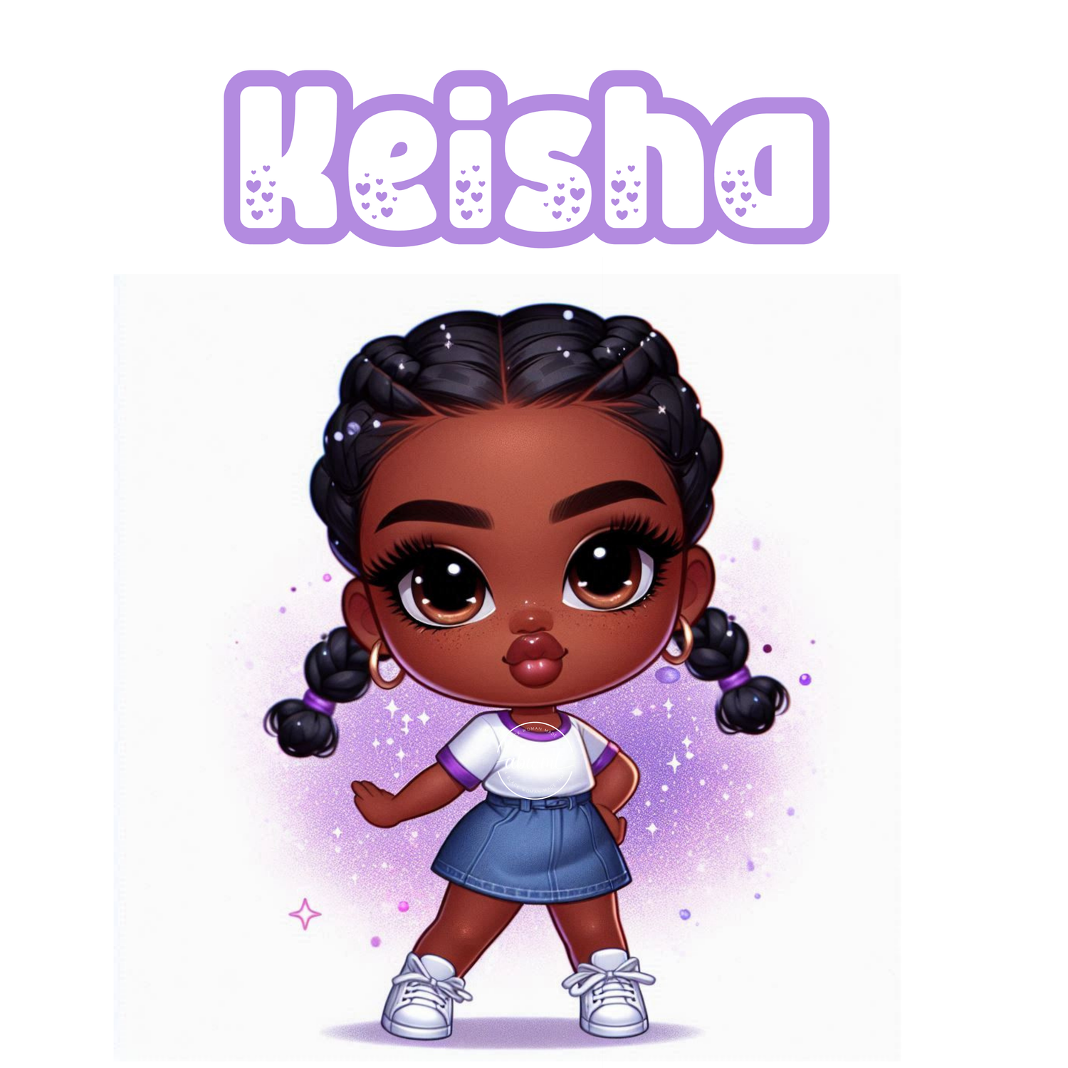 Chibi Name Poster - Keisha