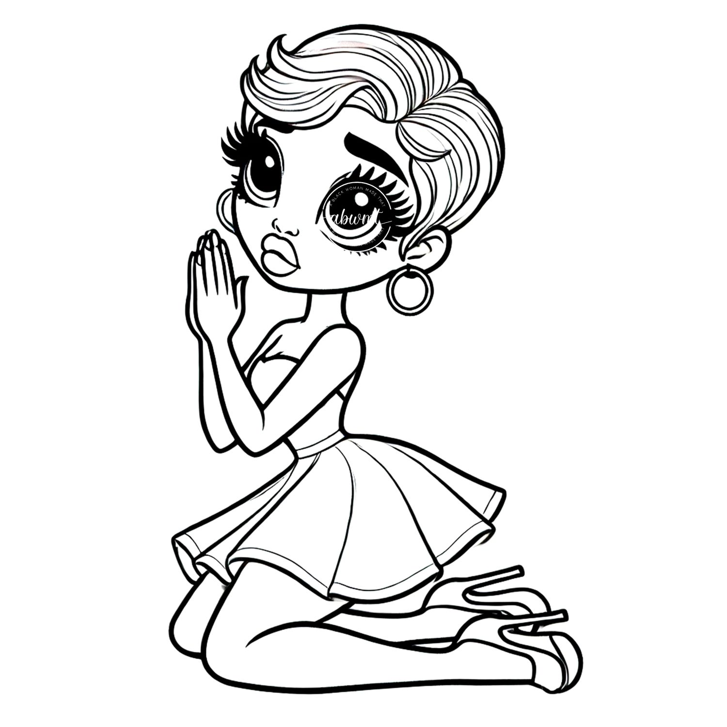 Coloring Poster A - Woman 96