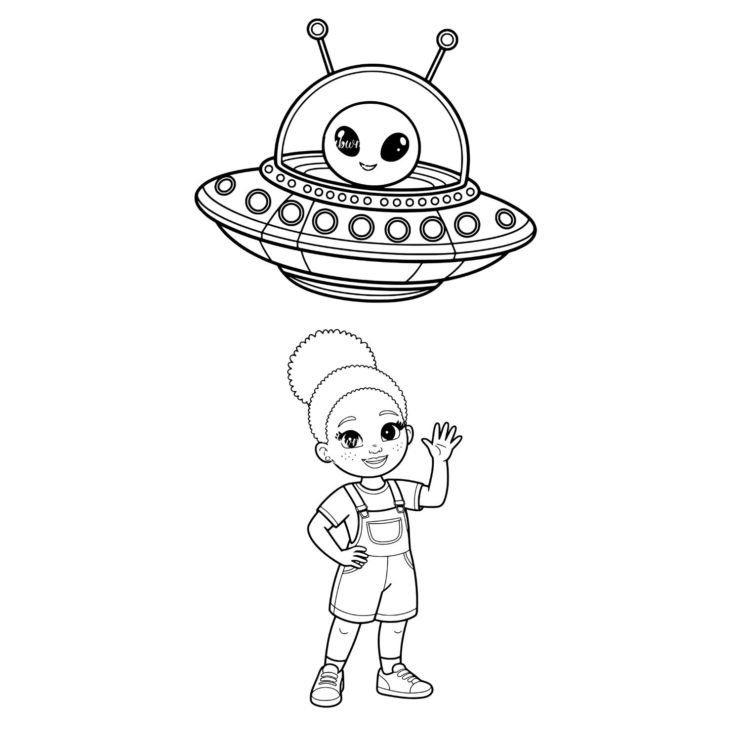 Coloring Poster B - Alien Invasion 3