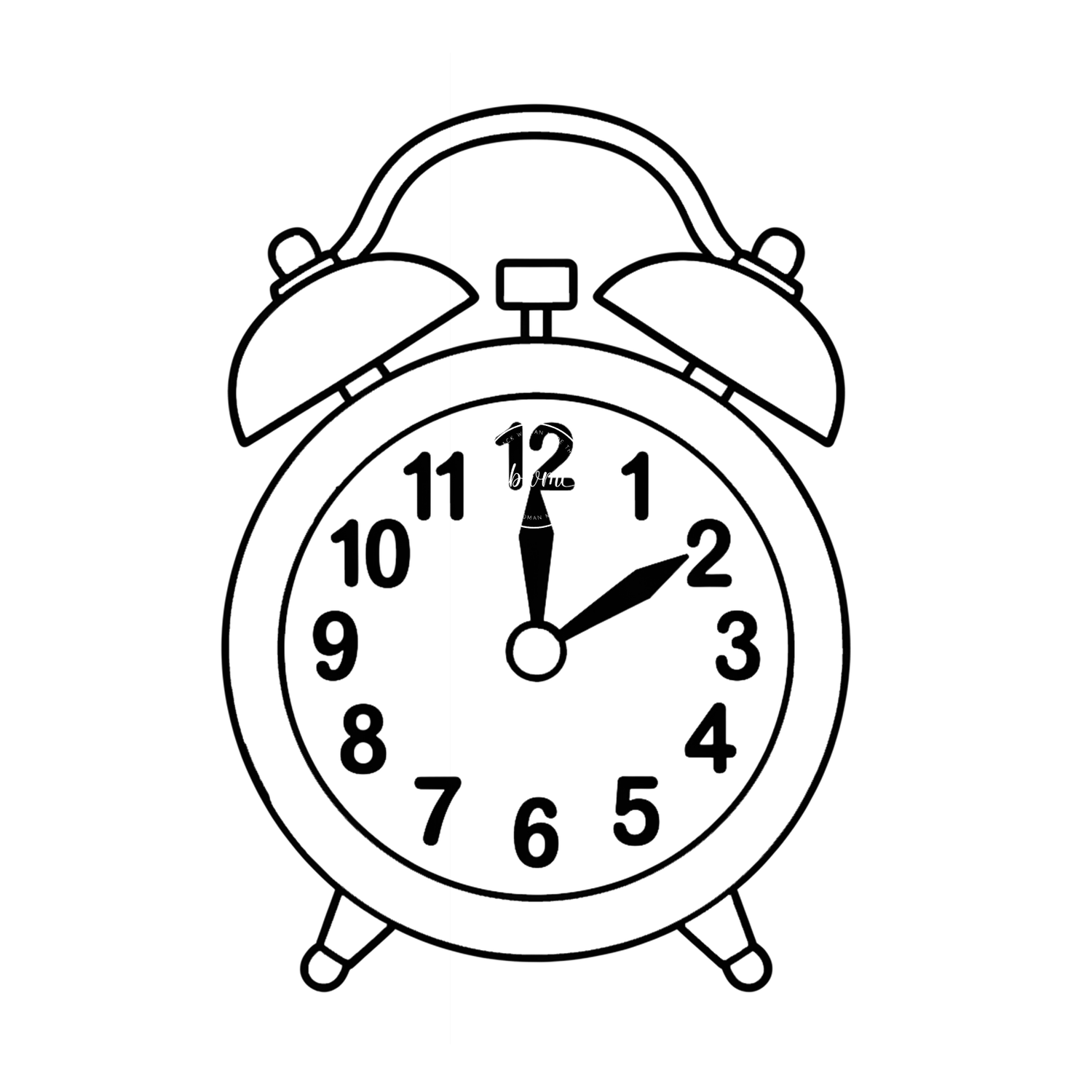 Coloring Poster B - Alarm Clock 2