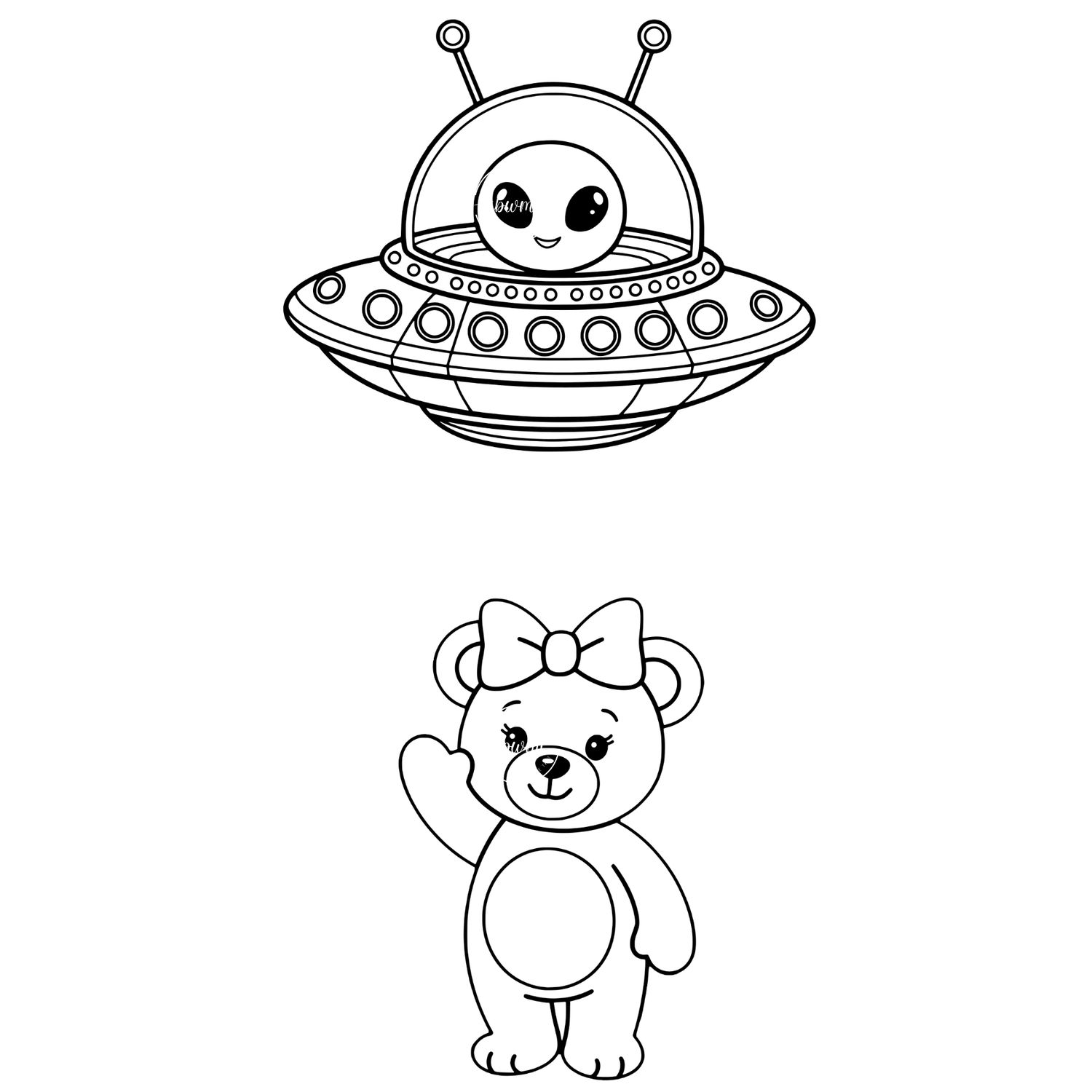 Coloring Poster B - Alien Invasion 1