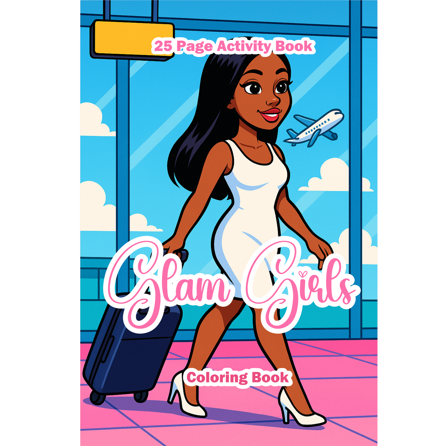 Digital Coloring Book - Glam Girls