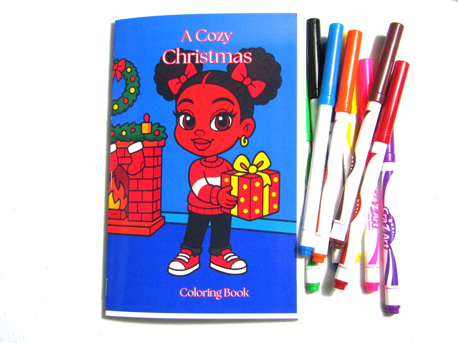 Coloring Book Printable - A Cozy Christmas